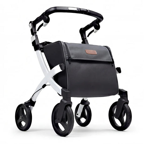 Andador de 4 ruedas pequeño con asiento integrado para descansar durante el paseo dortomedical