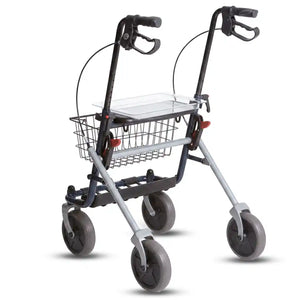 Andador de 4 ruedas plegable con empuñaduras anatómicas ajustables en altura dortomedical