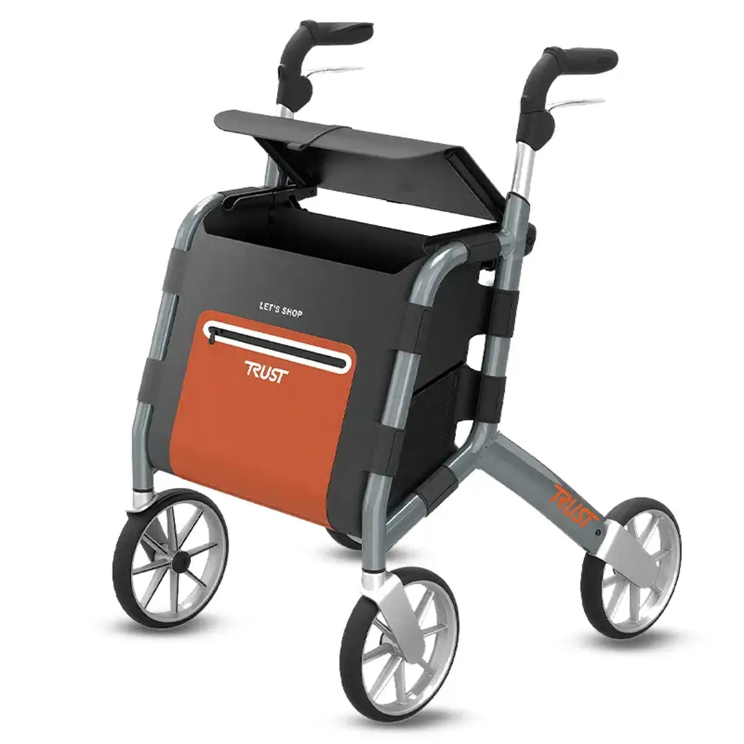 Andador Carro Compra con bolsillo extraíble para organización de objetos dortomedical