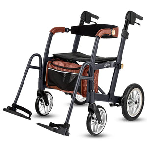 Andador con asiento acolchado de 45x30 cm y respaldo firme para descansos cómodos durante el paseo dortomedical