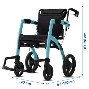 Medidas del andador con asiento confort ancho para un descanso prolongado dortomedical