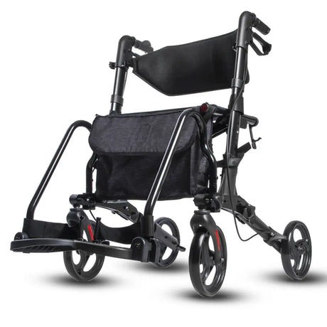 Andador convertible en silla de ruedas de aluminio para mayor autonomía durante trayectos dortomedical