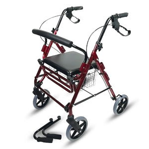 Andador convertible en silla de ruedas ligera con reposapiés abatible dortomedical