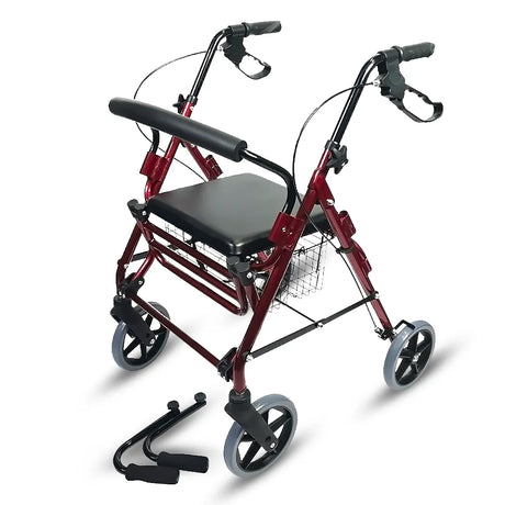 Andador convertible en silla de ruedas ligera con reposapiés abatible dortomedical