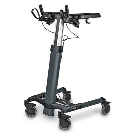 Andador eléctrico con soporte para antebrazos con elevación automática para rehabilitación dortomedical