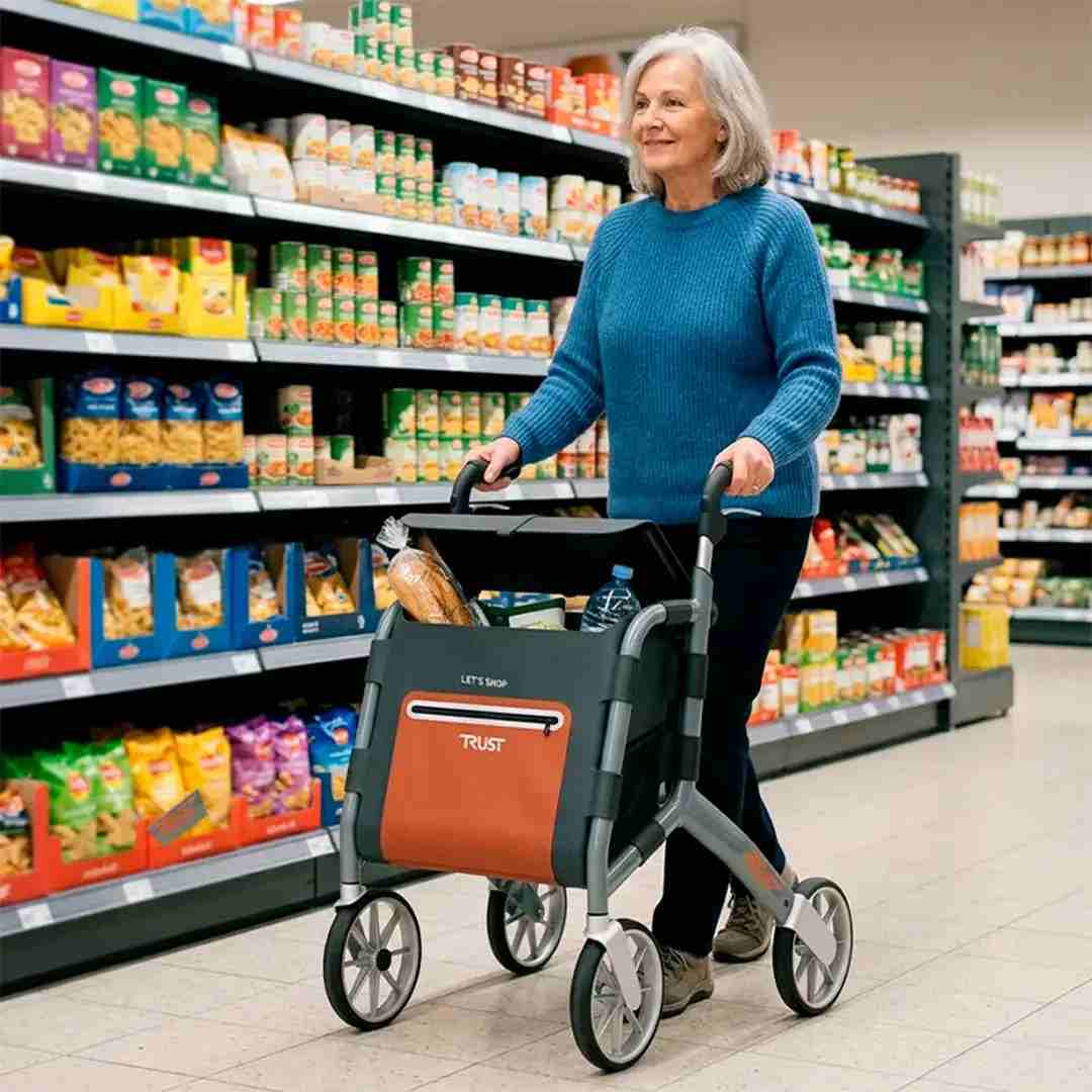 Andador estrecho muy maniobrable para una buena movilidad en interiores dortomedical