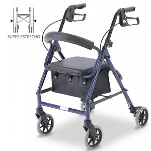 Plano seminclinado del andador estrecho para casa con asiento acolchado para descansar dortomedical