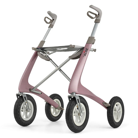 Andador moderno disponible en cuatro colores metalizados para un estilo personalizado y elegante de Dortomedical.