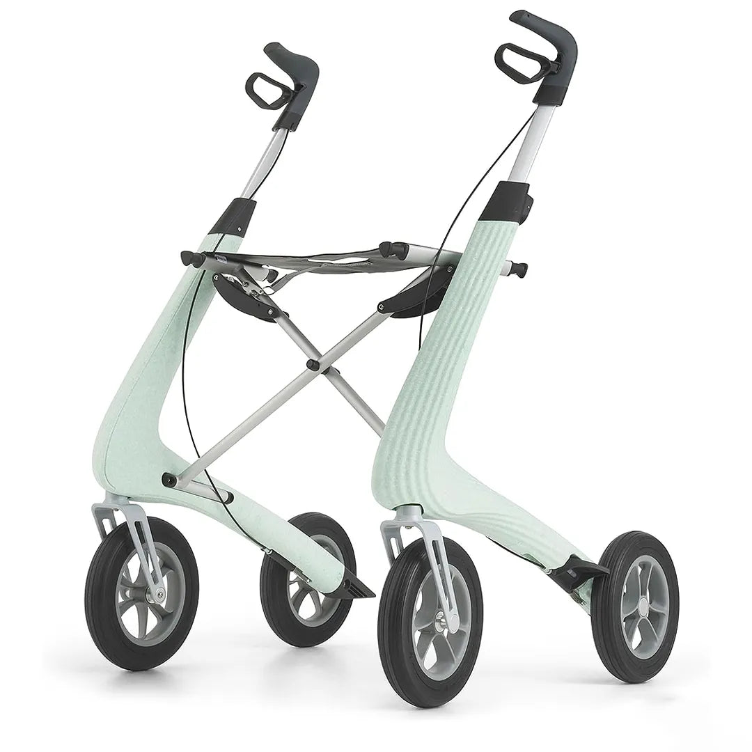 Andador plegable y ligero con asiento incorporado para comodidad en paseos dortomedical