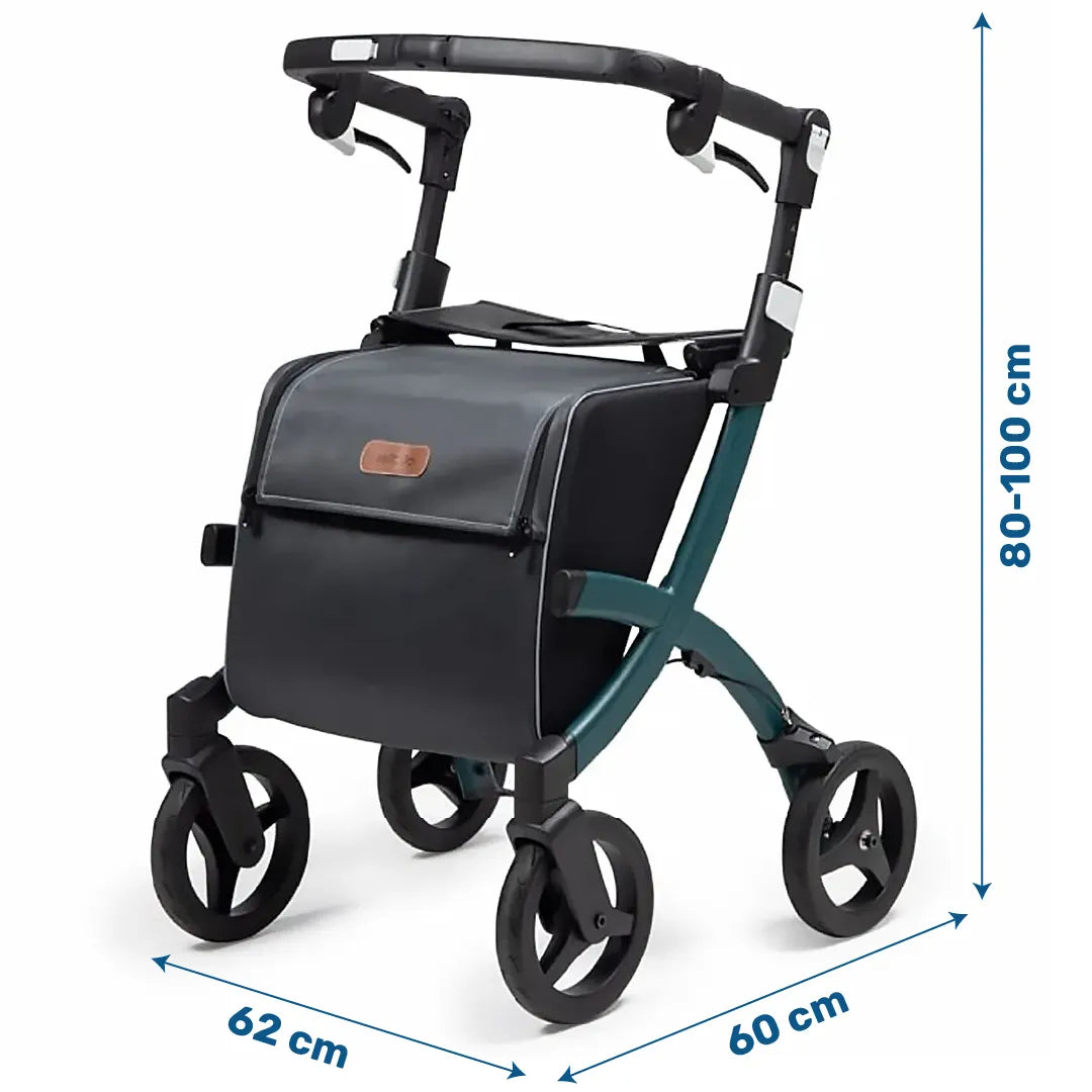 Medidas del andador Rollz Flex de solo 7,4 kg de peso ligero para un manejo sin esfuerzo dortomedical