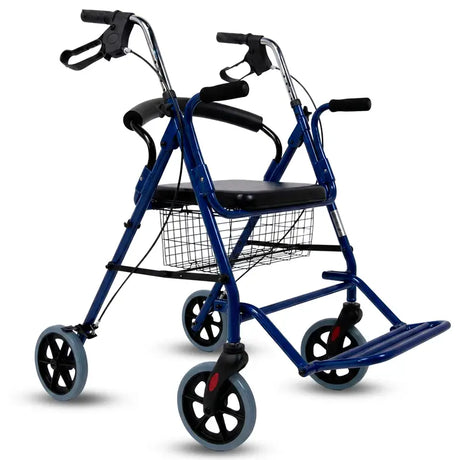 Andador con respaldo reversible para pasar de modo caminador a silla en segundos dortomedical