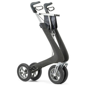 Andador todoterreno con ruedas de 26 cm que garantizan una tracción excelente en suelos irregulares de Dortomedical.