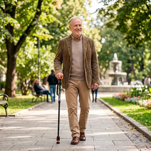 Bastón plegable para caminar que reduce la carga en muñecas y hombros dortomedical