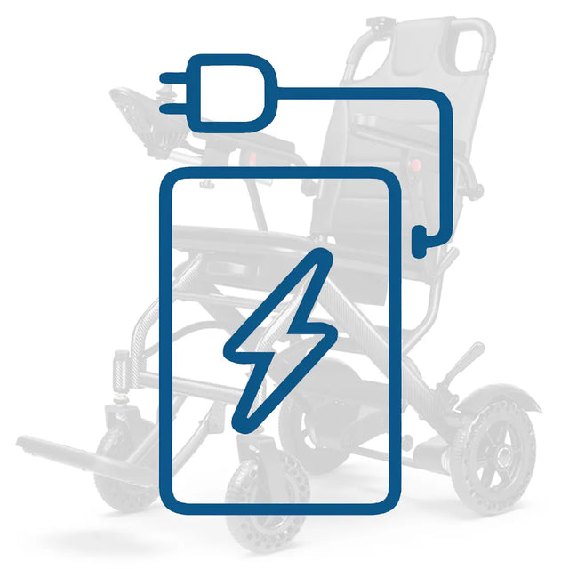 Batería original para la silla de ruedas eléctrica y plegable con mando de acompañante dortomedical