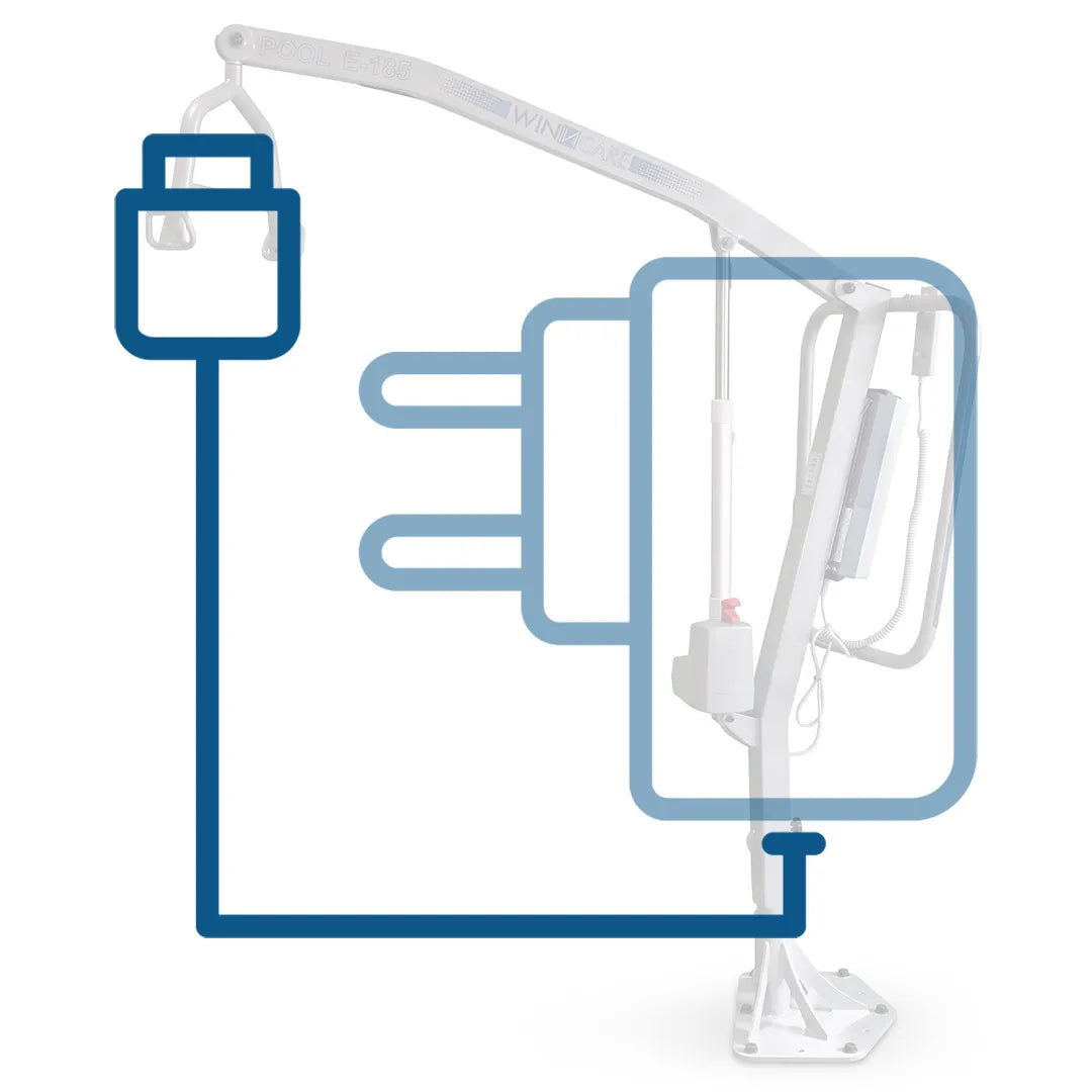 Cable para Cargador Original de la Grúa Piscina Pool E-185 dortomedical