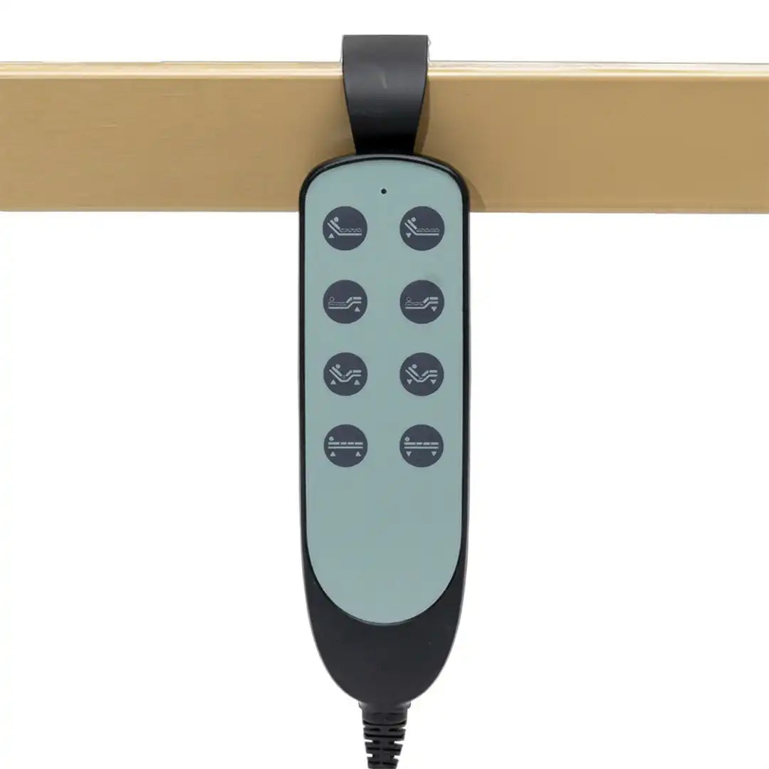 Cama articulada con ajuste electrico completo que permite cambios de postura sin esfuerzo para el usuario dortomedical