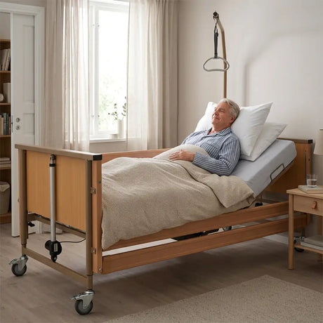Cama articulada carro elevador Aries con somier articulado y planos independientes dortomedical