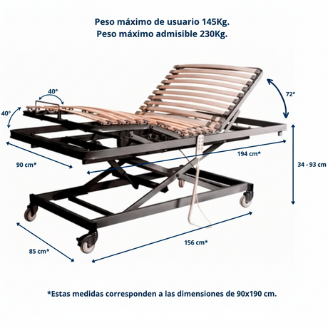 Cama Articulada con Carro Elevador EZIS Configurable