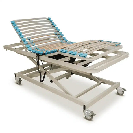 Cama articulada con lamas dobles y refuerzo lumbar que mejora el descanso de la espalda dortomedical