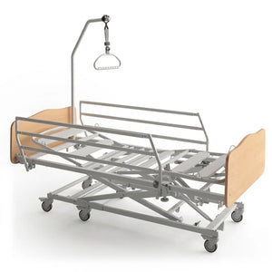 Cama hospitalaria plegable con carro integrado para facilitar el transporte dortomedical