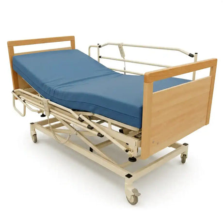 Cama hospitalaria con somier de 4 planos que adapta tronco y piernas para mayor confort dortomedical
