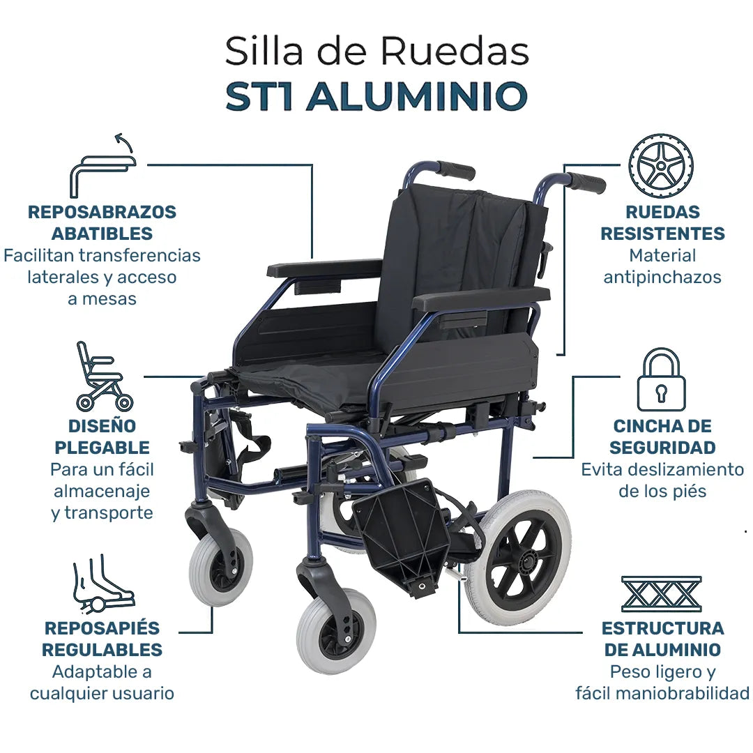 Características clave de la Silla de ruedas con reposabrazos abatibles para facilitar una transferencia segura y cómoda Dortomedical