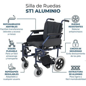 Características clave de la Silla de ruedas con reposabrazos abatibles para facilitar una transferencia segura y cómoda Dortomedical