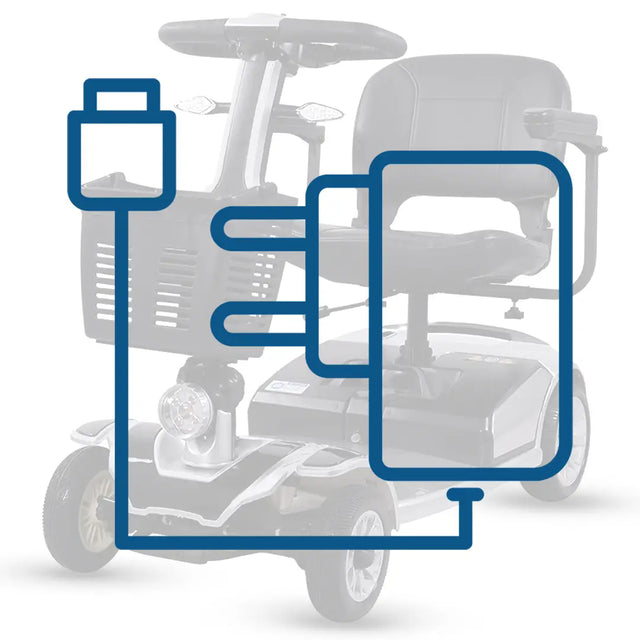 Cargador original para el scooter eléctrico Mate que aporta una mayor autonomía dortomedical