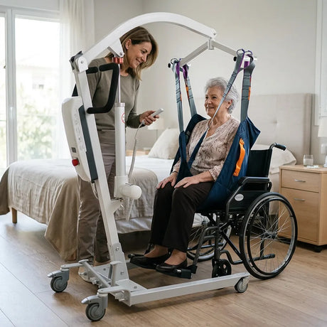 Comprar grúa de elevación para enfermos con plegado rápido sin herramientas para mayor autonomía dortomedical