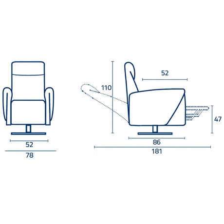 Medidas compactas del sillon levantapersonas que encaja con cualquier decoracion dortomedical