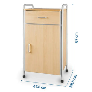 Dimensiones de la mesita de noche compatible con camas hospitalarias dortomedical