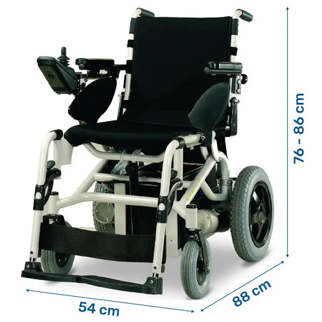 Dimensiones de la silla de ruedas basculante infantil con freno electromagnético que ofrece una mayor seguridad en la frenada dortomedical
