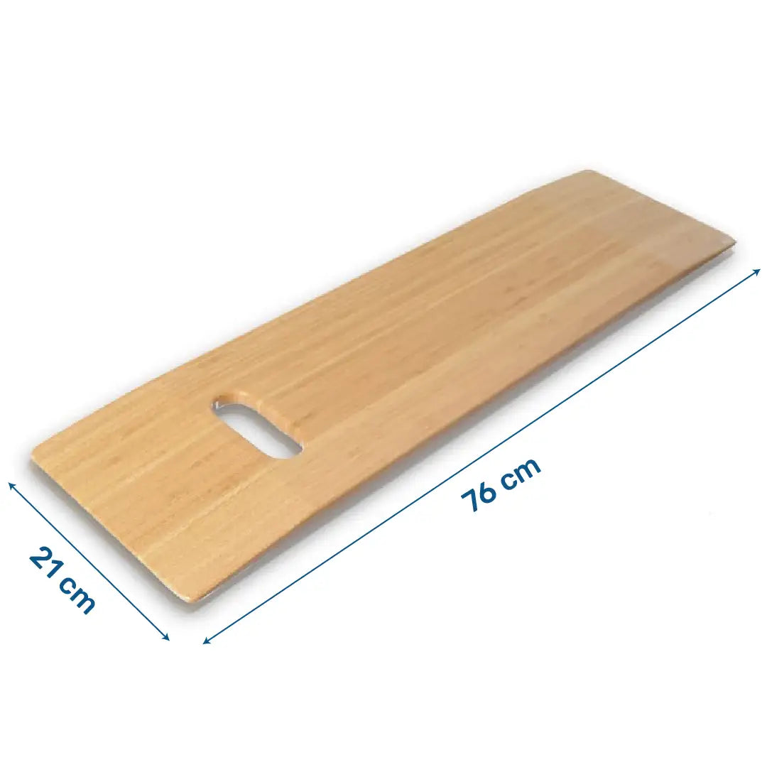 Dimensiones de la tabla para transferencia de madera que resiste hasta 100 kg de usuario dortomedical