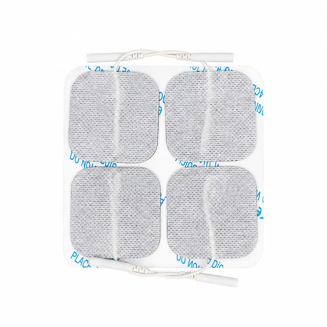 Vista de un pack de 4 electrodos para TENS dortomedical