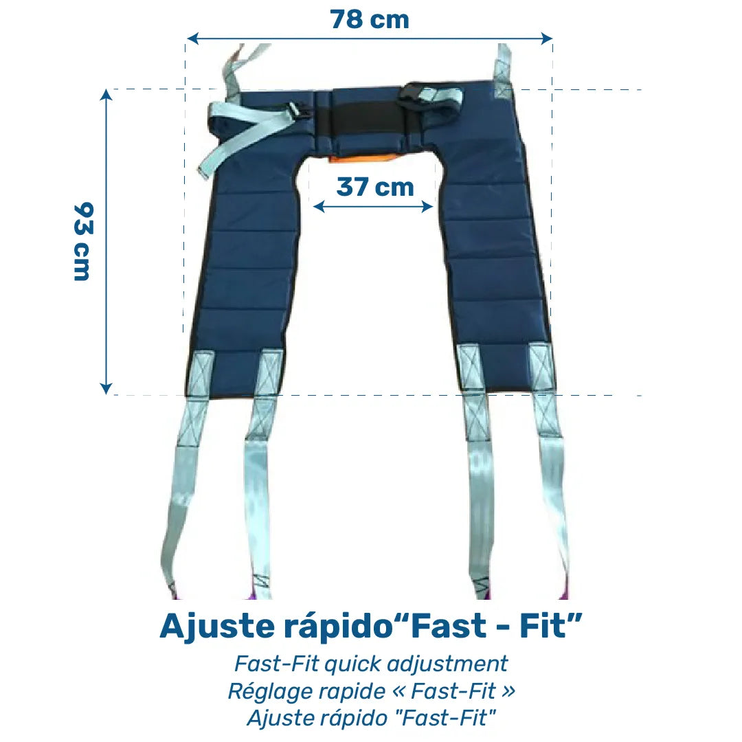 Elevador de pacientes eléctrico con percha giratoria 360 y opción de recogida desde el suelo dortomedical