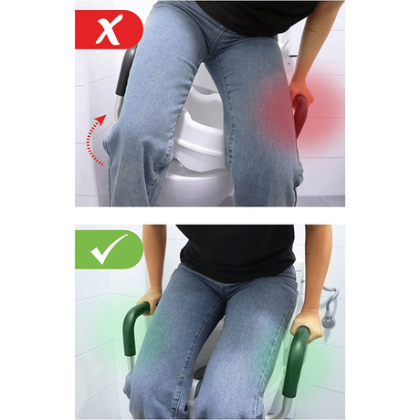 Elevador de Wc con Reposabrazos Acolchados y Tapa Premium