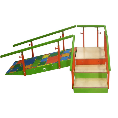 Escalera con Rampa INFANTIL Configurable para Rehabilitación y Fisioterapia
