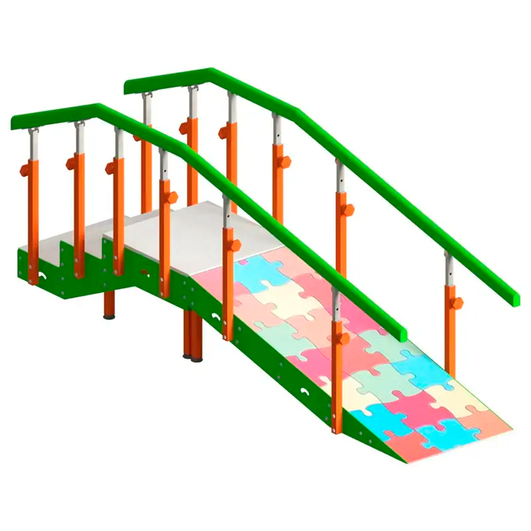 Escalera con Rampa INFANTIL Configurable para Rehabilitación y Fisioterapia