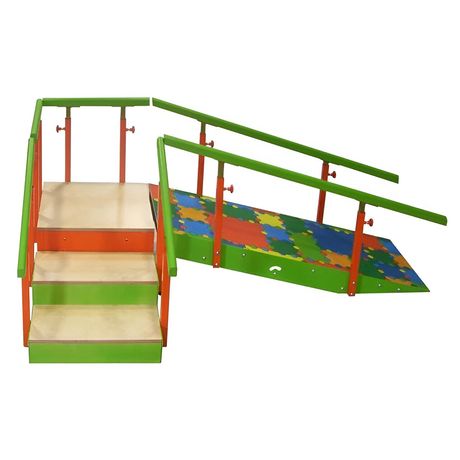 Escalera con Rampa INFANTIL Configurable para Rehabilitación y Fisioterapia