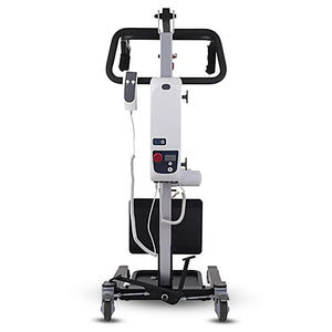 Vista trasera de la grúa eléctrica de bipedestación con motor potente para levantar hasta 150 kg dortomedical