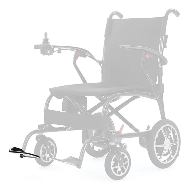Herraje y paleta para reposapiés derecho de la silla de ruedas Nova dortomedical