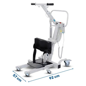 Medidas de la grúa de bipedestación y traslado fabricada con materiales de calidad para un uso exigente dortomedical