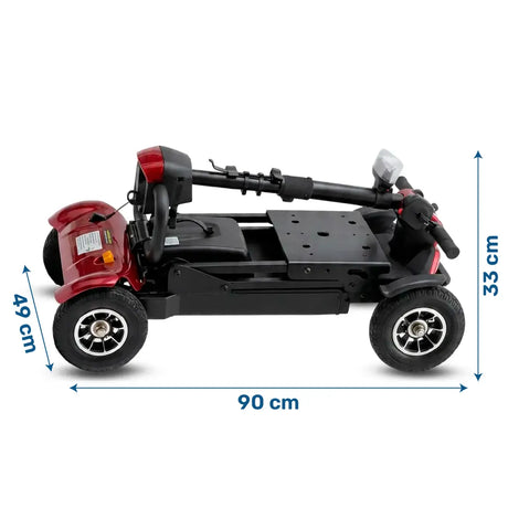 Medidas del scooter eléctrico plegable ideal para acceso a espacios reducidos dortomedical