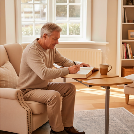 Mesa Auxiliar Sofá Basculante con Ruedas Supermesita