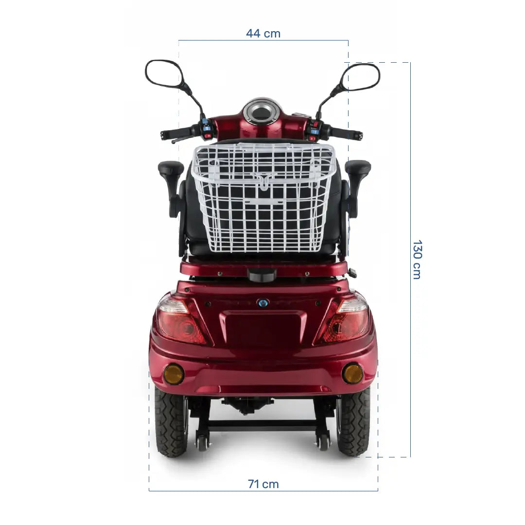 Moto eléctrica de 3 ruedas con 2 niveles de velocidad para paseos llanos o irregulares de Dortomedical