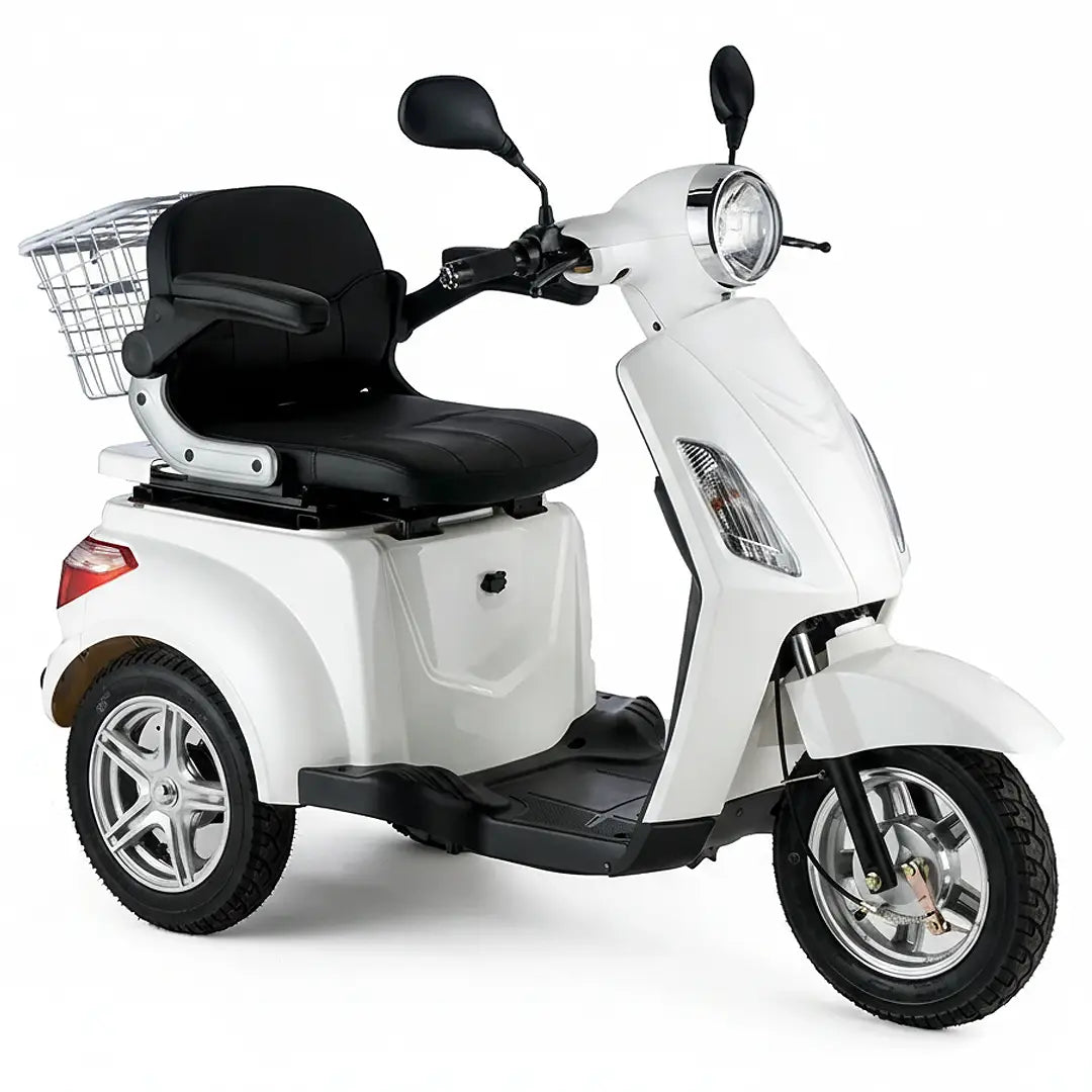 Moto para mayores con suspensión delantera y trasera para subir pendientes con seguridad de Dortomedical