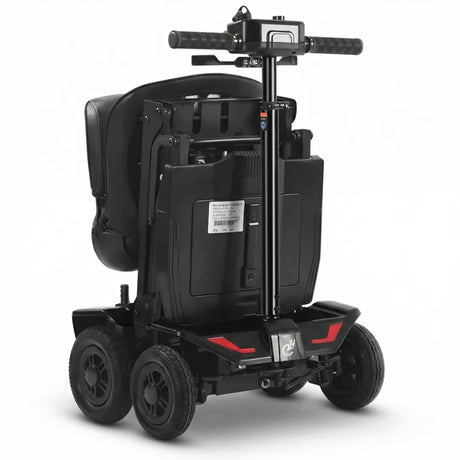 Vista plegada del scooter eléctrico con autonomía hasta 18 km dortomedical