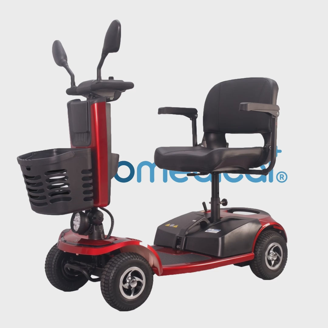 Vista 360 grados del scooter eléctrico Mate Pro disponible en dortomedical