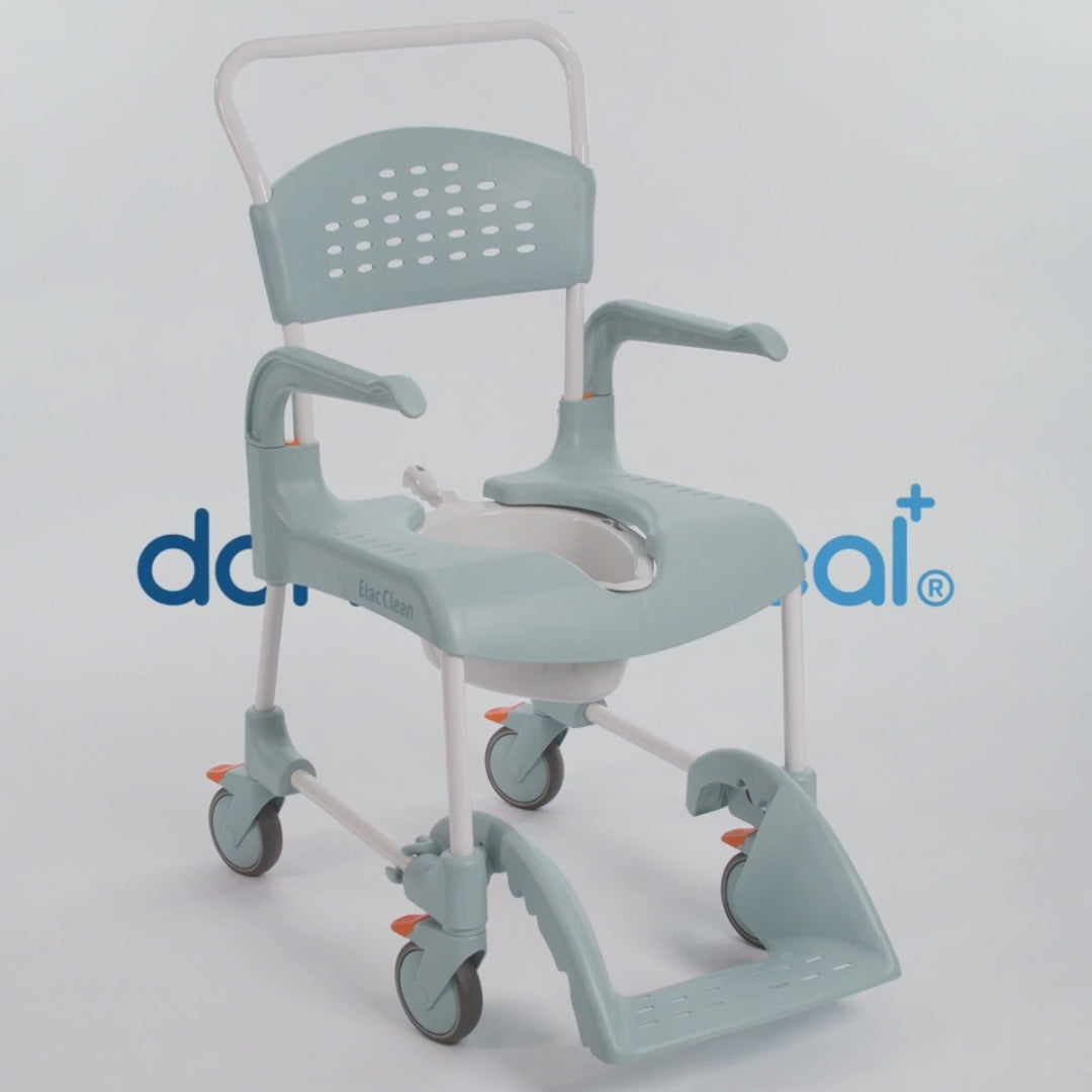 Vista 360 grados de la silla para ducha y wc Clean Etac dortomedical