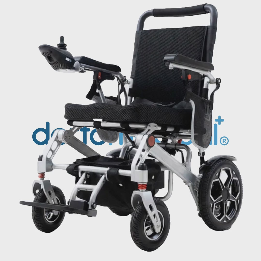 Vista 360 grados de la silla de ruedas eléctrica Max dortomedical